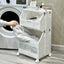2 - Tier Rolling Laundry Hamper Cart - Laundry Hamper - British D'sire