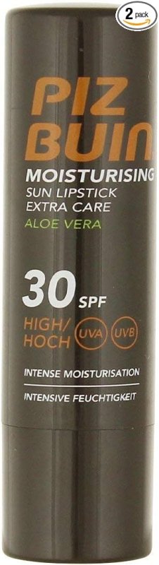 2 x Piz Buin Moisturising Sun Lipstick Extra Care Aloe Vera SPF30 4.9g - British D'sire