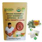 20 Days Organic Wormwood Artemisia Leafy Tea Premium Quality Parasite Cleansing, Gut Health & Tummy Happy - Organic Tea - British D'sire