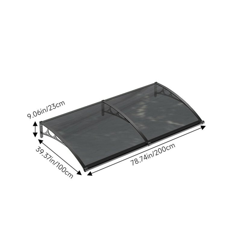 (200*100cm) Outdoor Door Window Awning Canopy - Awning Canopy - British D'sire