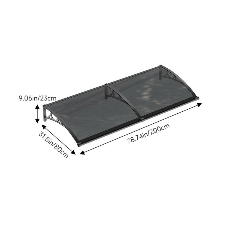 (200*80cm) Outdoor Door Window Awning Canopy - Awning Canopy - British D'sire