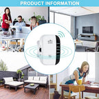 2025 Newest WiFi Extender, WiFi Booster, WiFi Repeater, Covers Up to 3000 Sq.ft and 45 Devices, Internet Booster - with Ethernet Port, Quick Setup, Home Wireless Signal Booster, UK plug - White - WiFi Extender - British D'sire