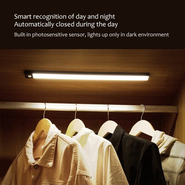 20cm Original Xiaomi Youpin YEELIGHT LED Smart Human Motion Sensor Light Bar Rechargeable Wardrobe Cabinet Corridor Wall Lamps(Black) - British D'sire