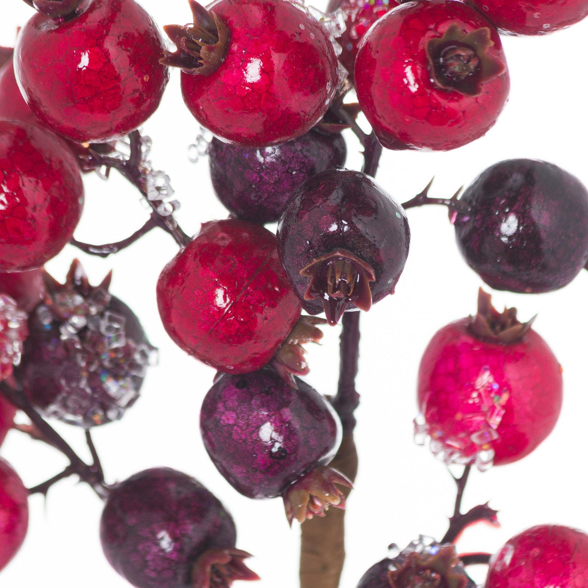 Fat Red Berry Pick Artificial Flower Stem