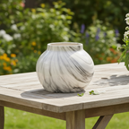 Marble Effect Planter Decorative Home Accessory