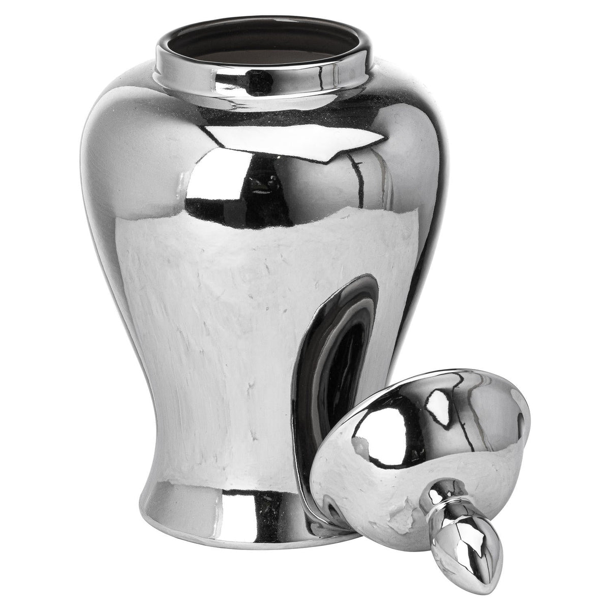 Chrome Ginger Jar Decorative Home Accessory