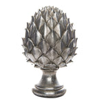 Large Silver Pinecone Finial Decorative Ornament