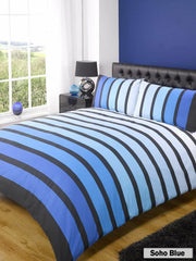Soho Stripe Duvet Set Quilt Duvet Cover Pillow Cases Bed Linen Set