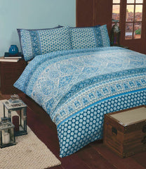 Asha Duvet Set Ethnic, Indian, Elephant, Floral Paisley Print Duvet Quilt Cover Set