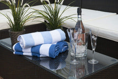 Luxury Soft Beach Towel Pool Towel 100% Cotton Velour Striped Chlorine Resistant