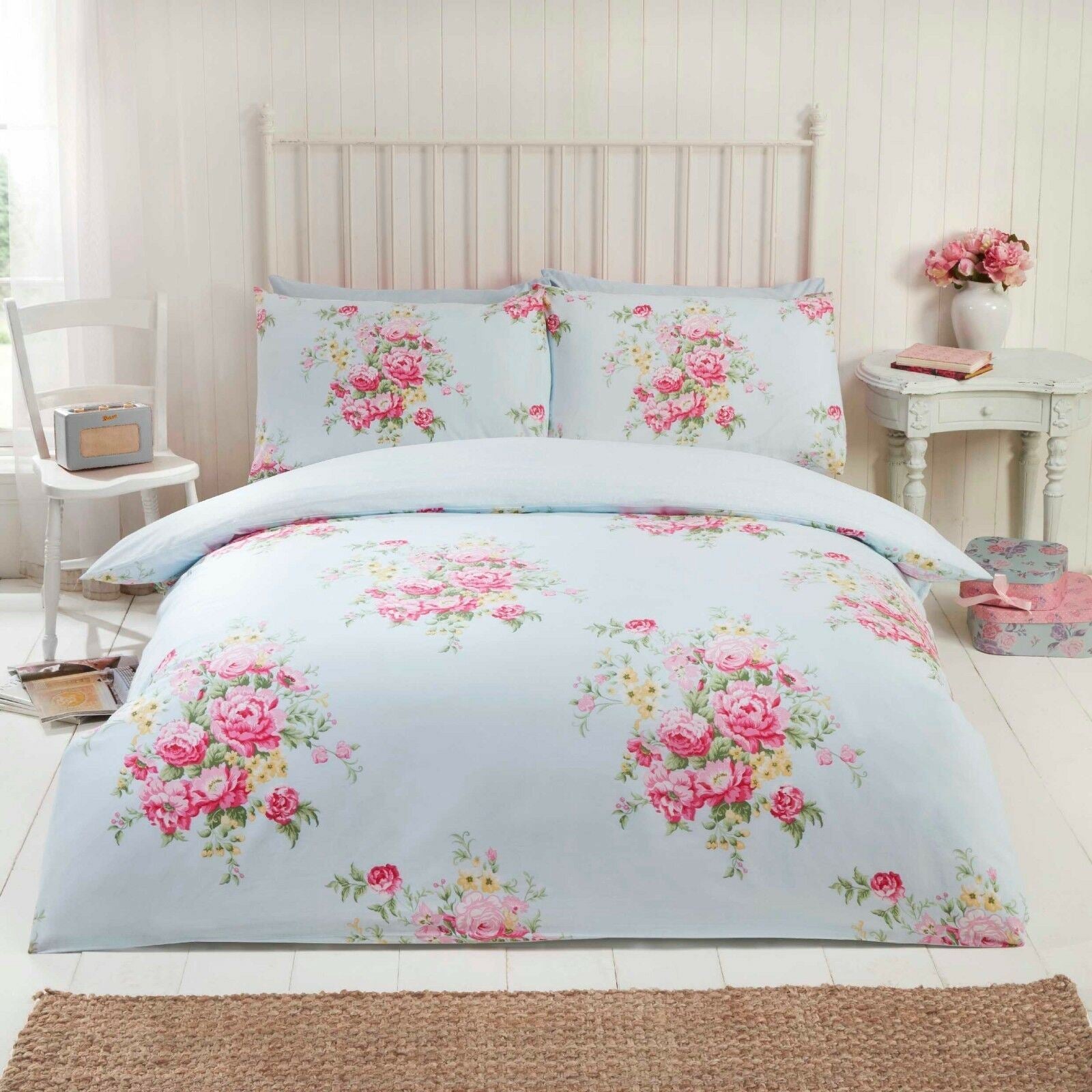 100% Brushed Cotton Flannelette Reversible Duvet Quilt Cover Bedding 30 Designs