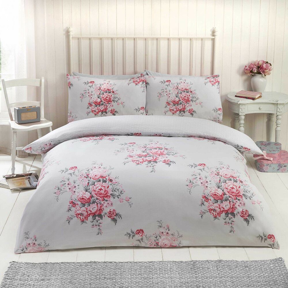 100% Brushed Cotton Flannelette Reversible Duvet Quilt Cover Bedding 30 Designs