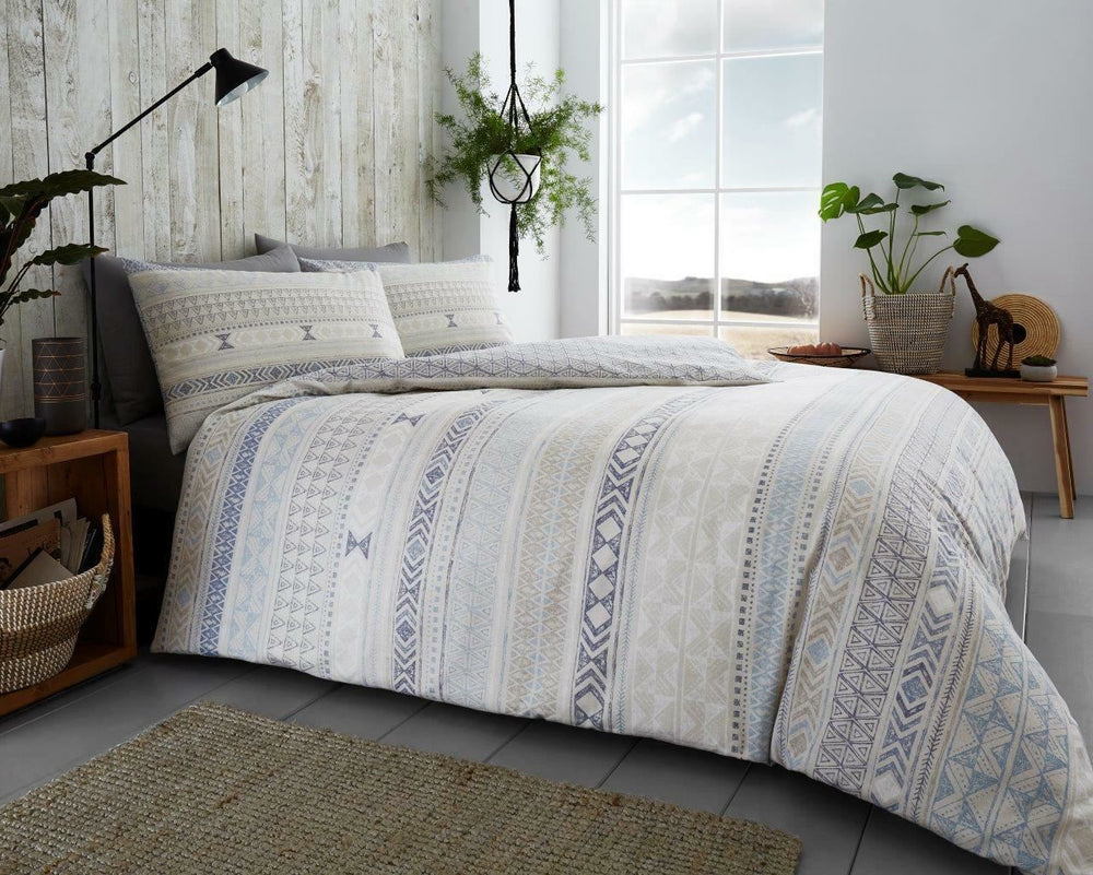 100% Brushed Cotton Flannelette Reversible Duvet Quilt Cover Bedding 30 Designs