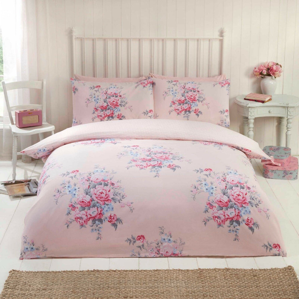 100% Brushed Cotton Flannelette Reversible Duvet Quilt Cover Bedding 30 Designs