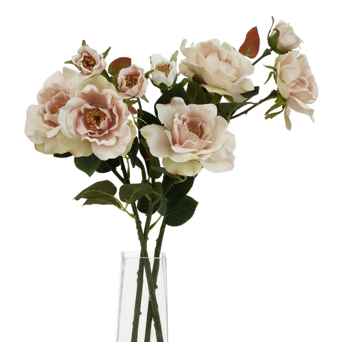 The Natural Garden Collection Palest Blush Tea Rose Artificial