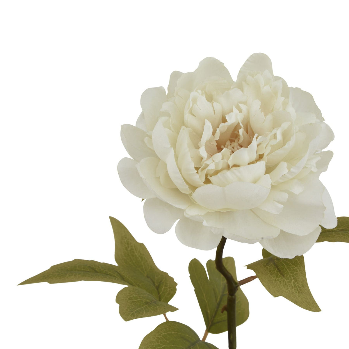 The Natural Garden Collection White Peony Artificial Flower Stem