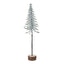 Medium Snowy Spindle Tree In Wood Log Christmas Decoration