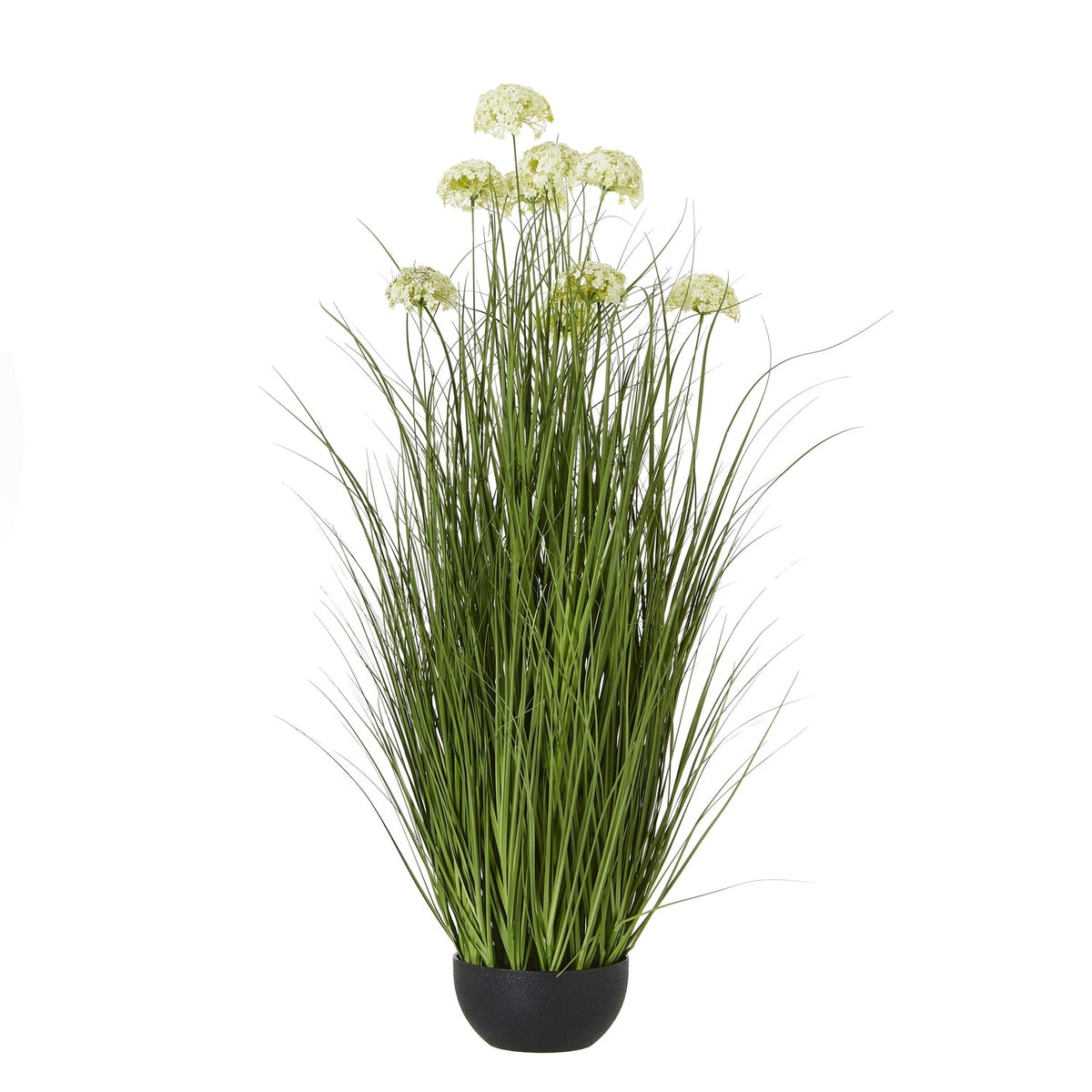 White Allium Plant In Pot Artificial Flower Stem