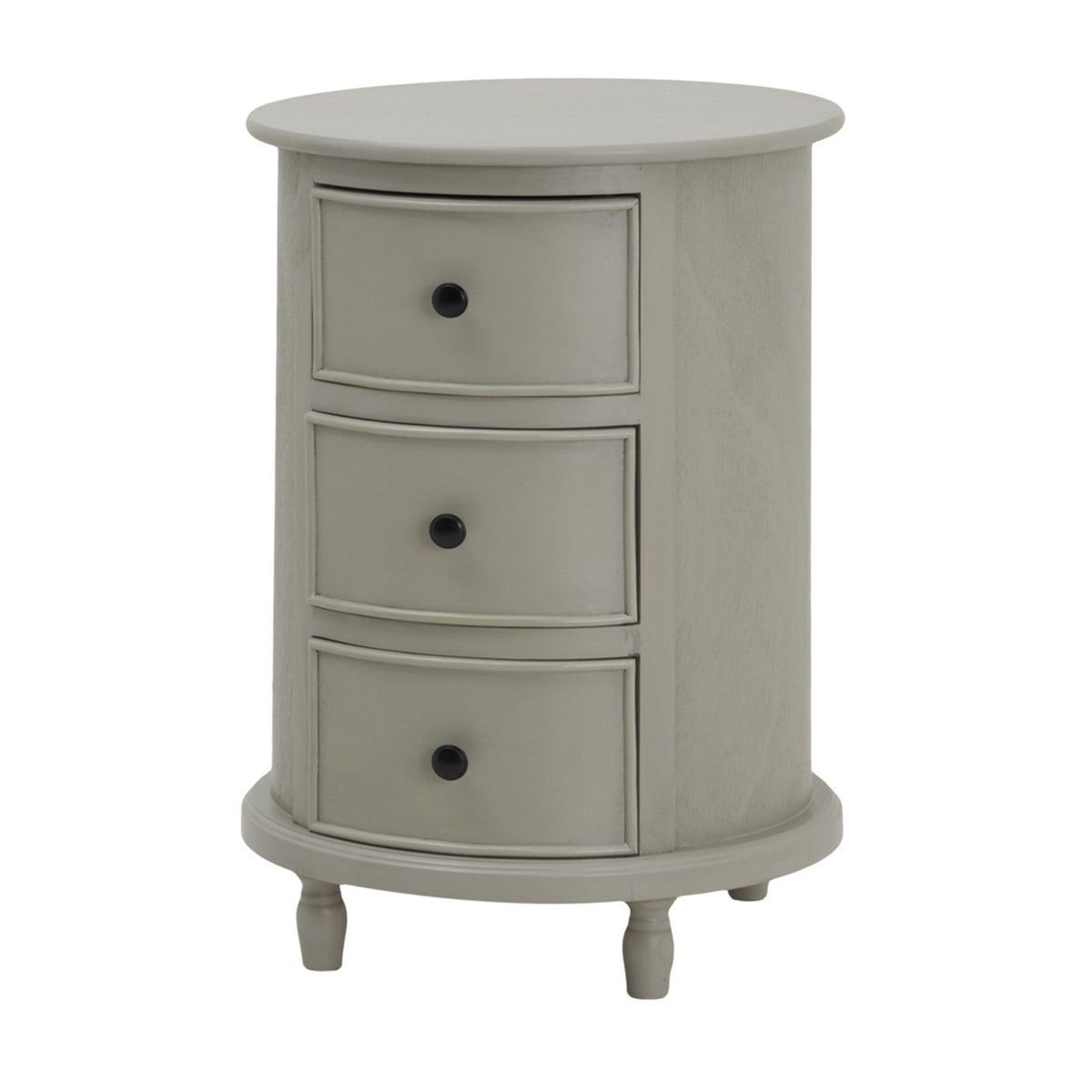The Camden Collection 3 Drawer Round Side Table