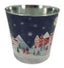 23cm Large Blue Christmas Village Scene Pot - Christmas Decor - British D'sire