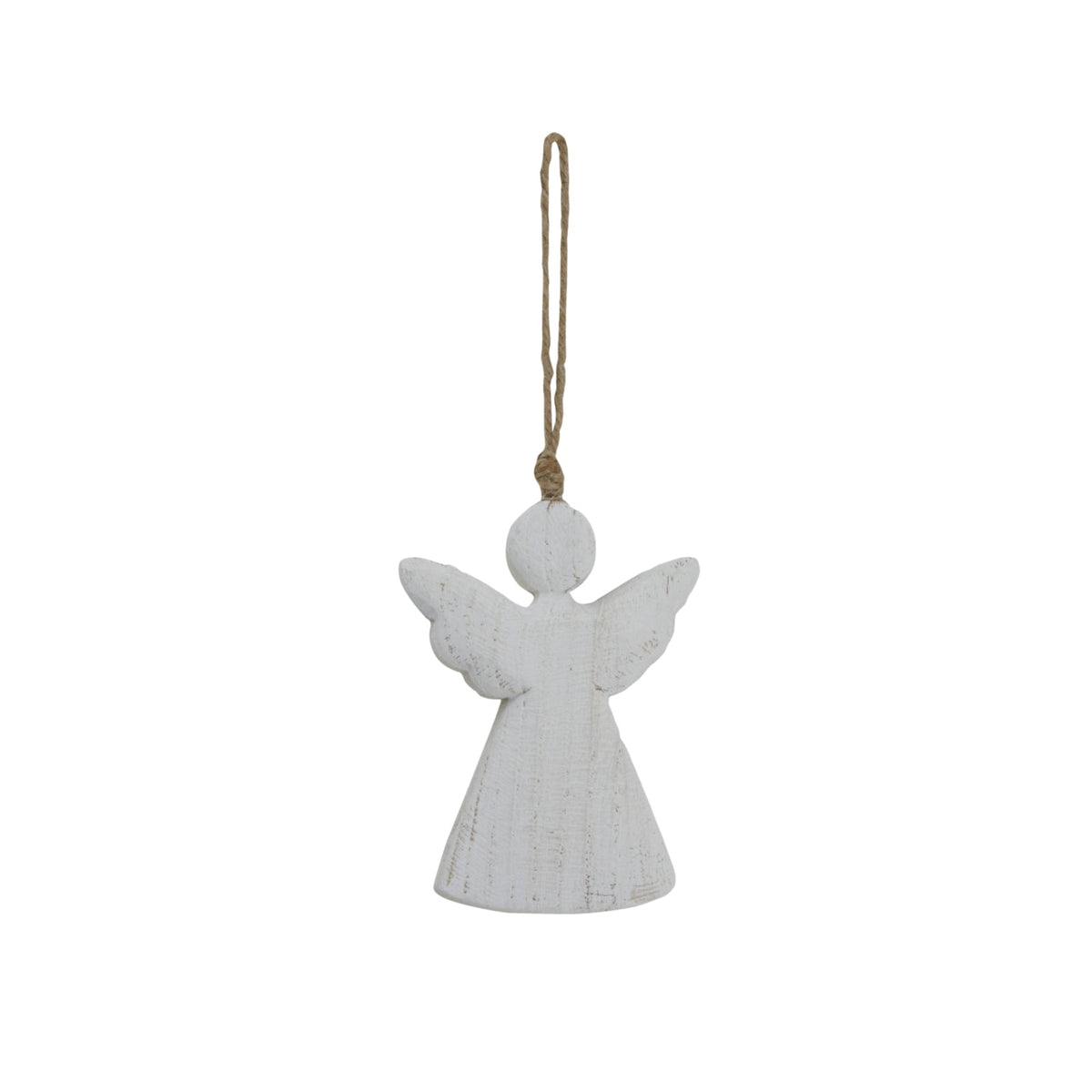Whitewashed Rustic Hanging Angel