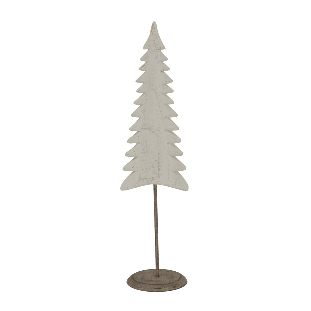 Whitewashed Tall Tree On Stand