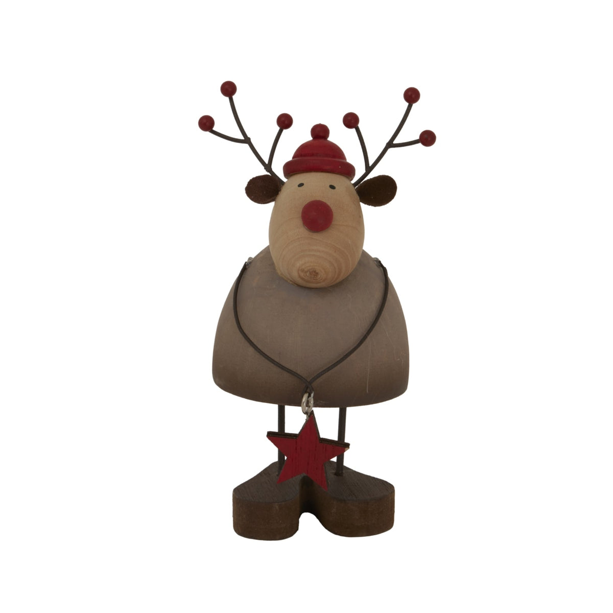 Rustic Reindeer With Star Decoration