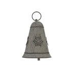 Rustic Metal Hanging Bell With Snowflake