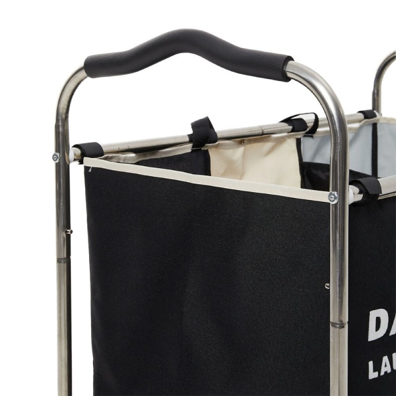 240L 3 - Section Laundry Basket with Wheels - Laundry Basket - British D'sire
