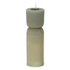 Luxe Collection Natural Glow 2.75x10 Grey Carved LED Candle