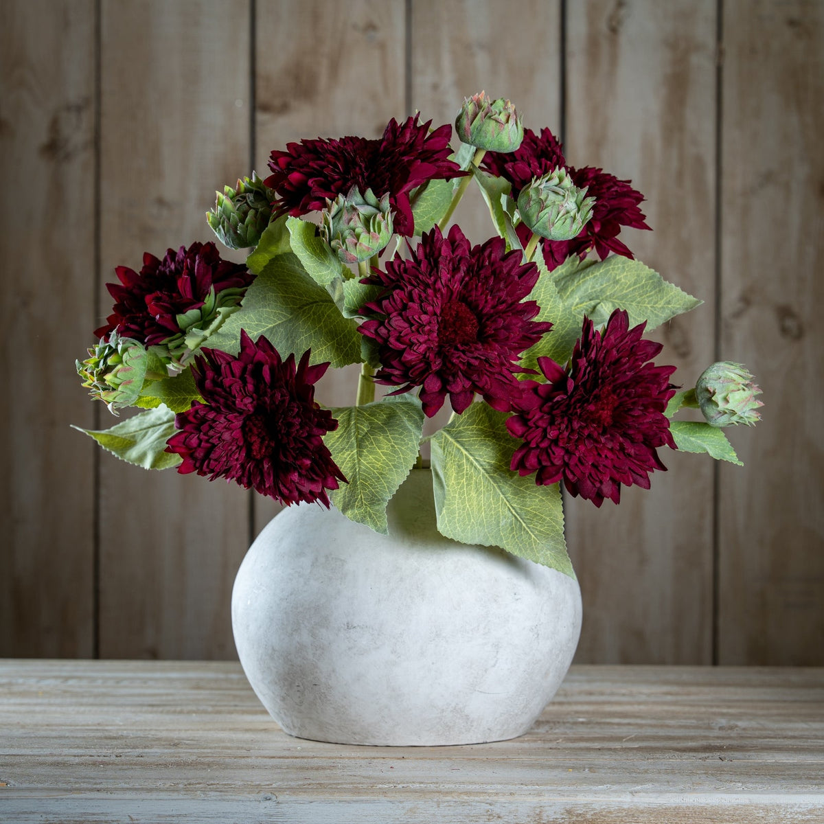 Dahlia Burgundy Raven Stem Artificial Flower Stem