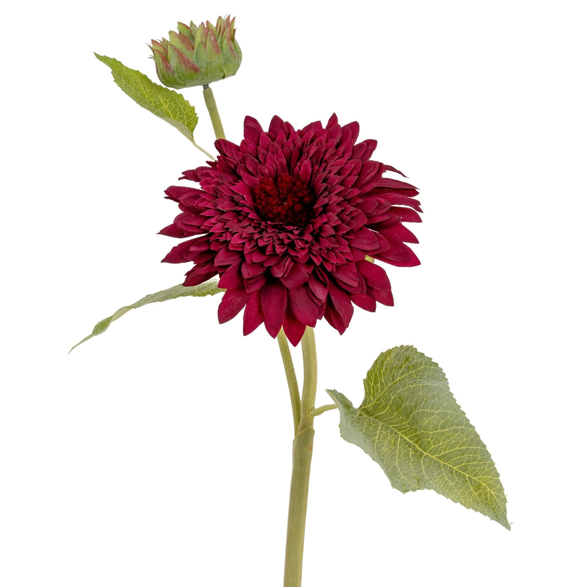 Dahlia Burgundy Raven Stem Artificial Flower Stem