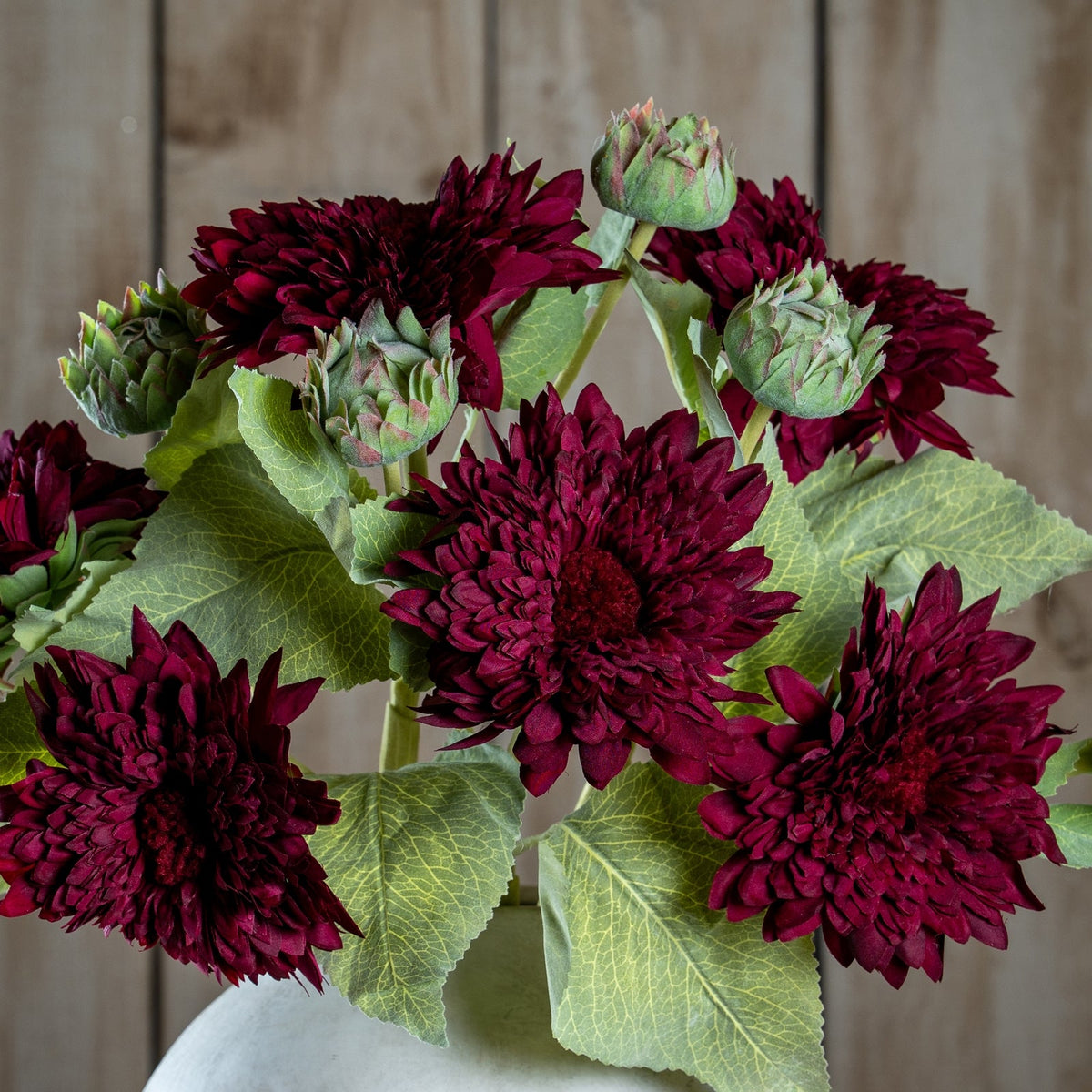Dahlia Burgundy Raven Stem Artificial Flower Stem