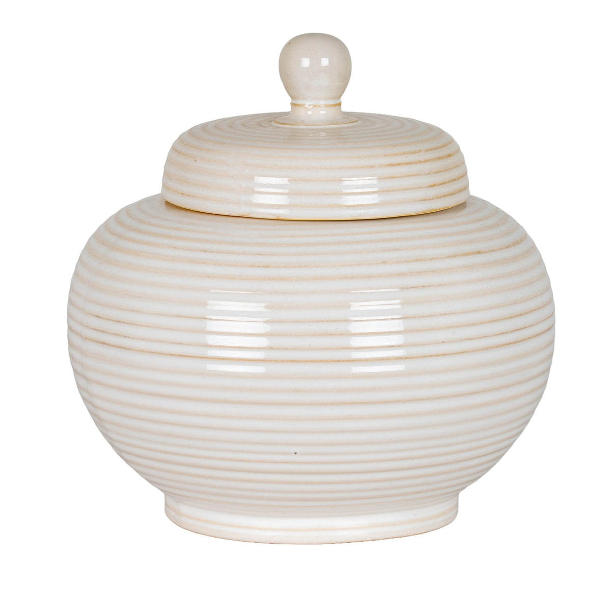 Neva Large Lidded Ceramic Jar Decorative Home Accessory