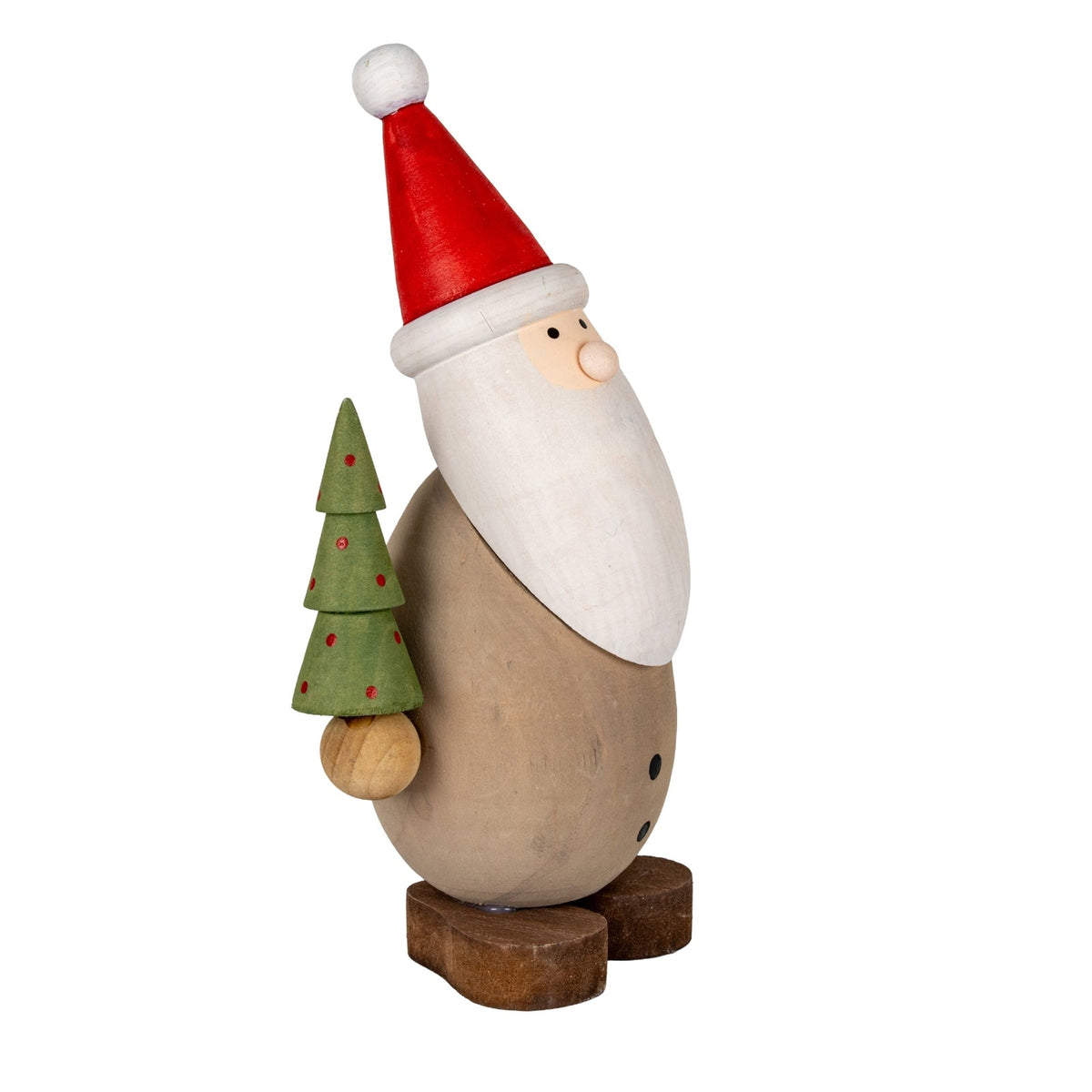 Wooden Santa with Tree Home Decor Ornament Decoration