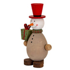 Wooden Snowman with Present Home Decor Ornament Decoration