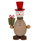 Wooden Snowman with Present Home Decor Ornament Decoration