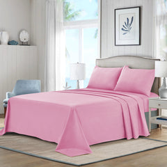 Luxury Polycotton Dyed Plain Flat Sheet Single Double King