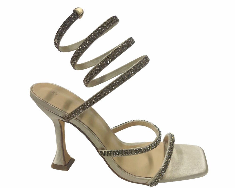 Women's Diamante Snake Anklet High Heel Shoes Main image