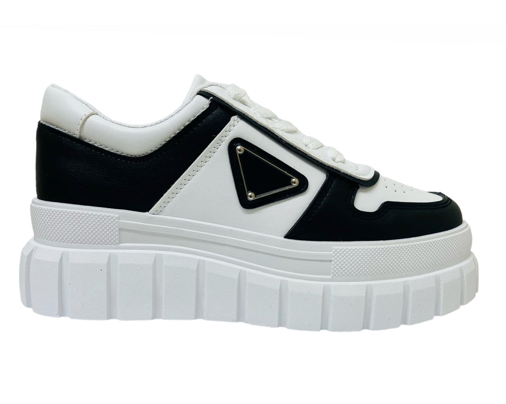 Women's Platform Chunky Sole Lace Up Trainers Secondary image