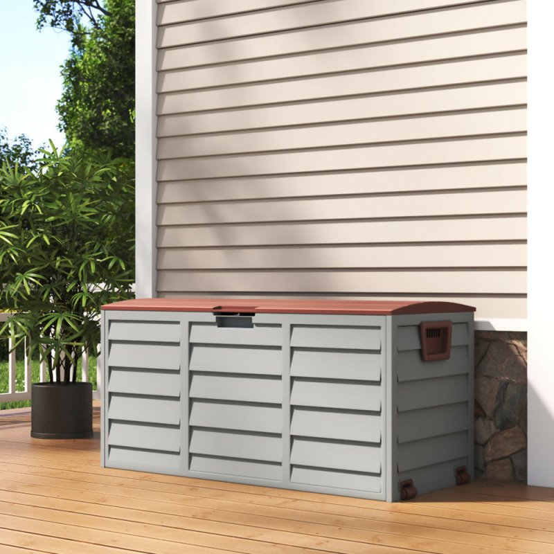 290L Waterproof Large Plastic Garden Storage Box with Wheels Secondary image