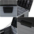290L Waterproof Large Plastic Garden Storage Box with Wheels - Storage Box - British D'sire