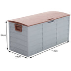 290L Waterproof Large Plastic Garden Storage Box with Wheels - Storage Box - British D'sire