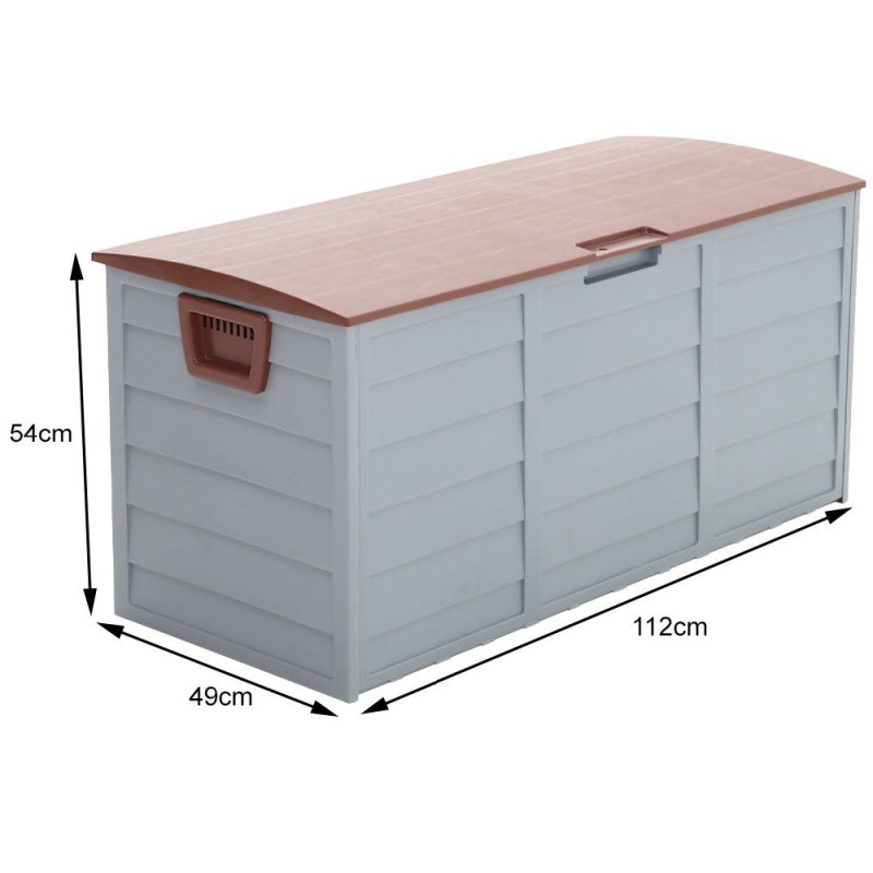 290L Waterproof Large Plastic Garden Storage Box with Wheels - Storage Box - British D'sire
