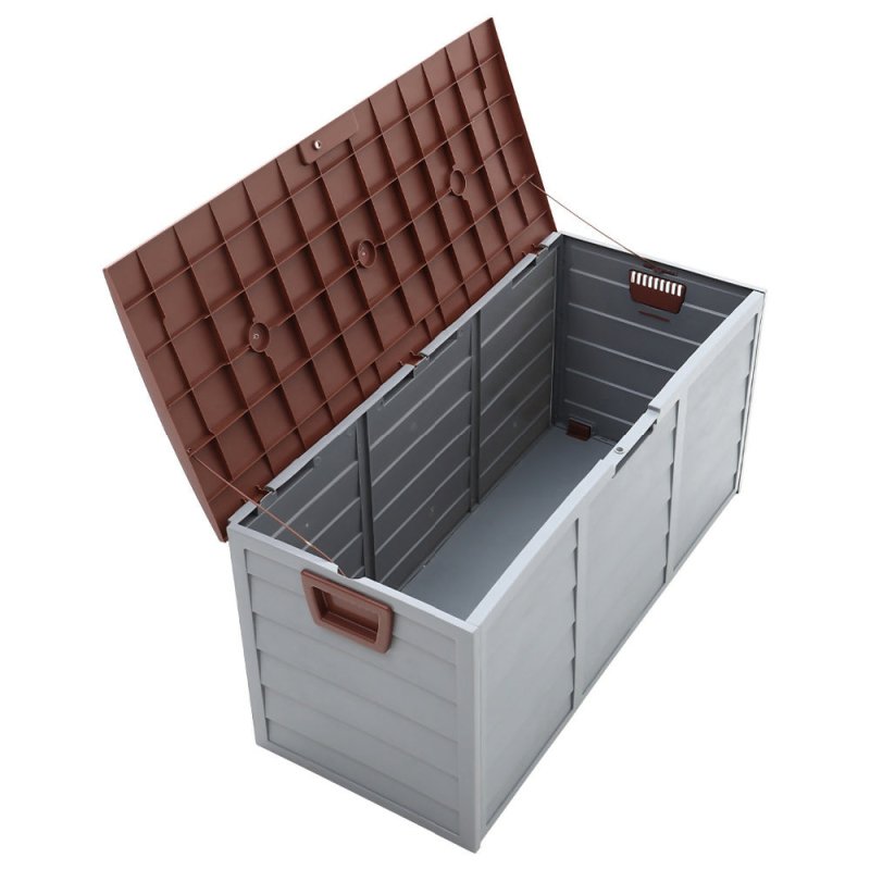 290L Waterproof Large Plastic Garden Storage Box with Wheels - Storage Box - British D'sire