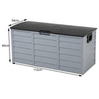 290L Waterproof Large Plastic Garden Storage Box with Wheels - Storage Box - British D'sire
