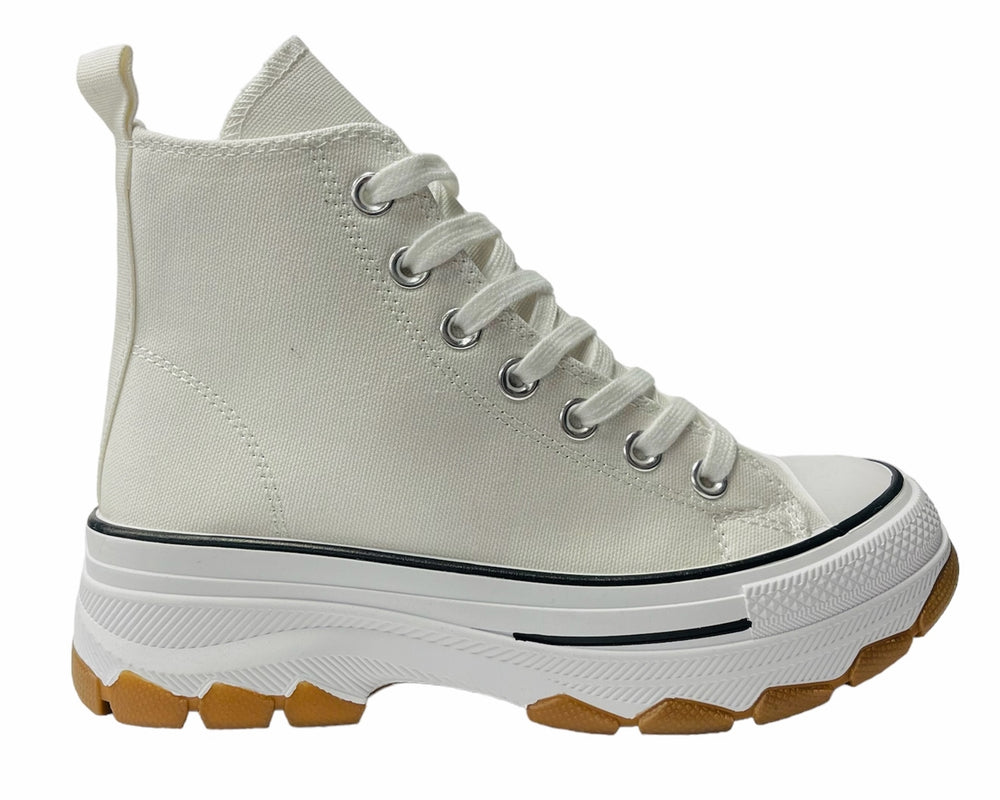 Women’s Chunky Sole Canvas Trainers