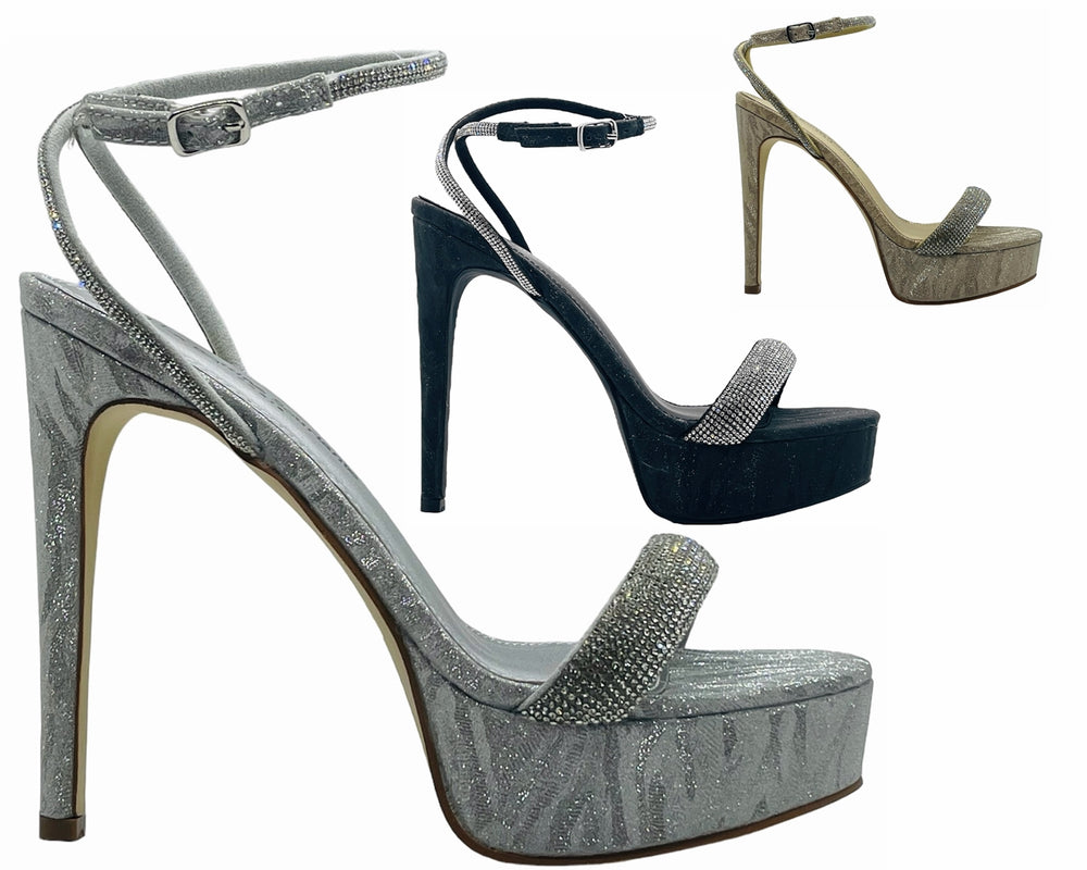 Women's Metallic High Heel Platform Shoes Main image