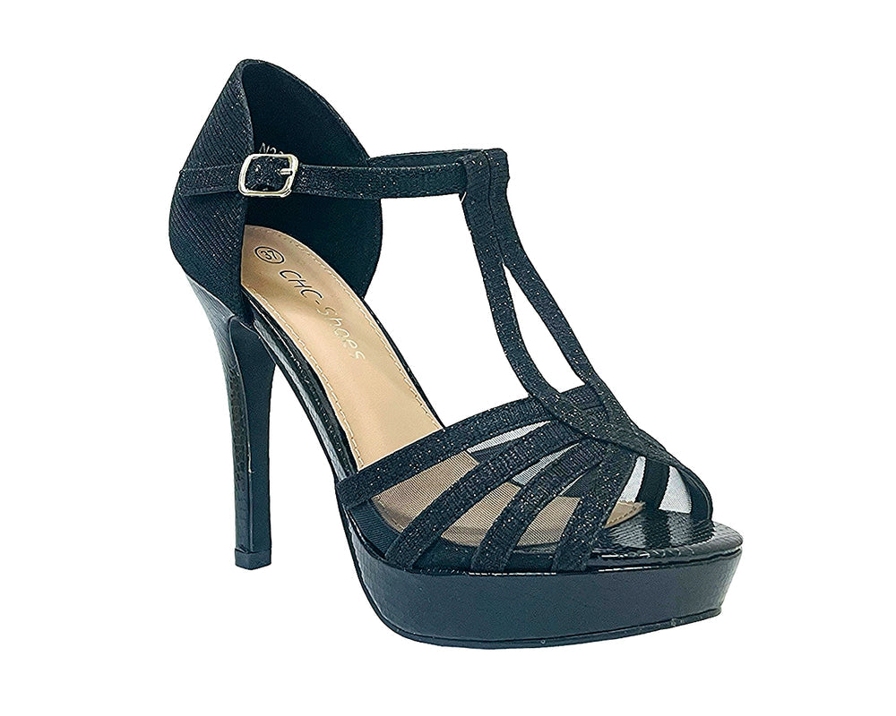 Women's Glitter Stiletto Heel Platform Shoes Secondary image