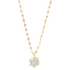 14K Gold Plated Solitaire Necklace Nichestar